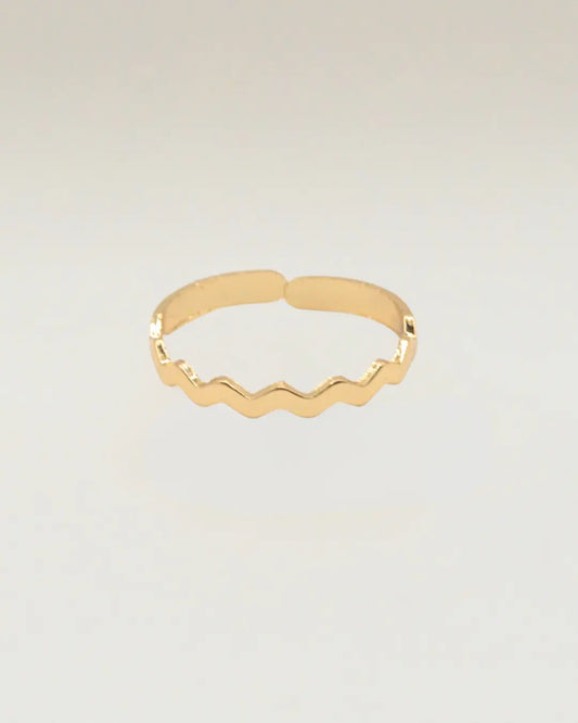 Zig Zag Gold Ring
