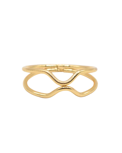 Open Shank Wave Ring
