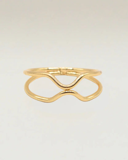 Open Shank Wave Ring
