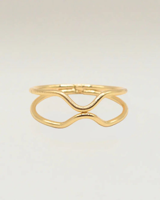 Open Shank Wave Ring