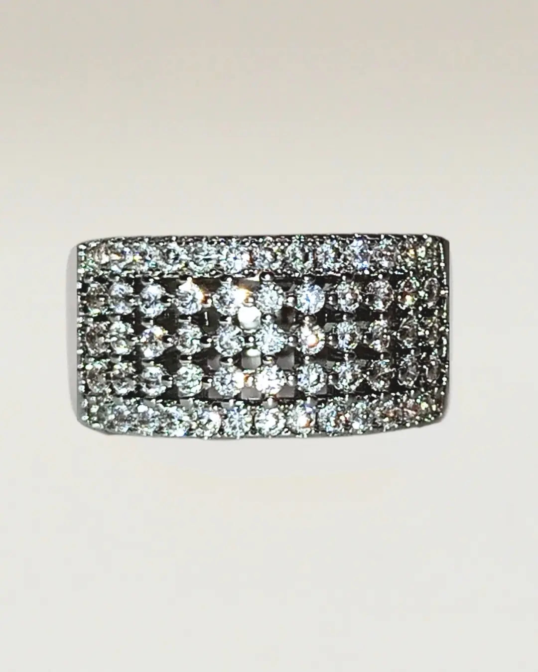 Stylish Luxury Five Rows Zircon Ring