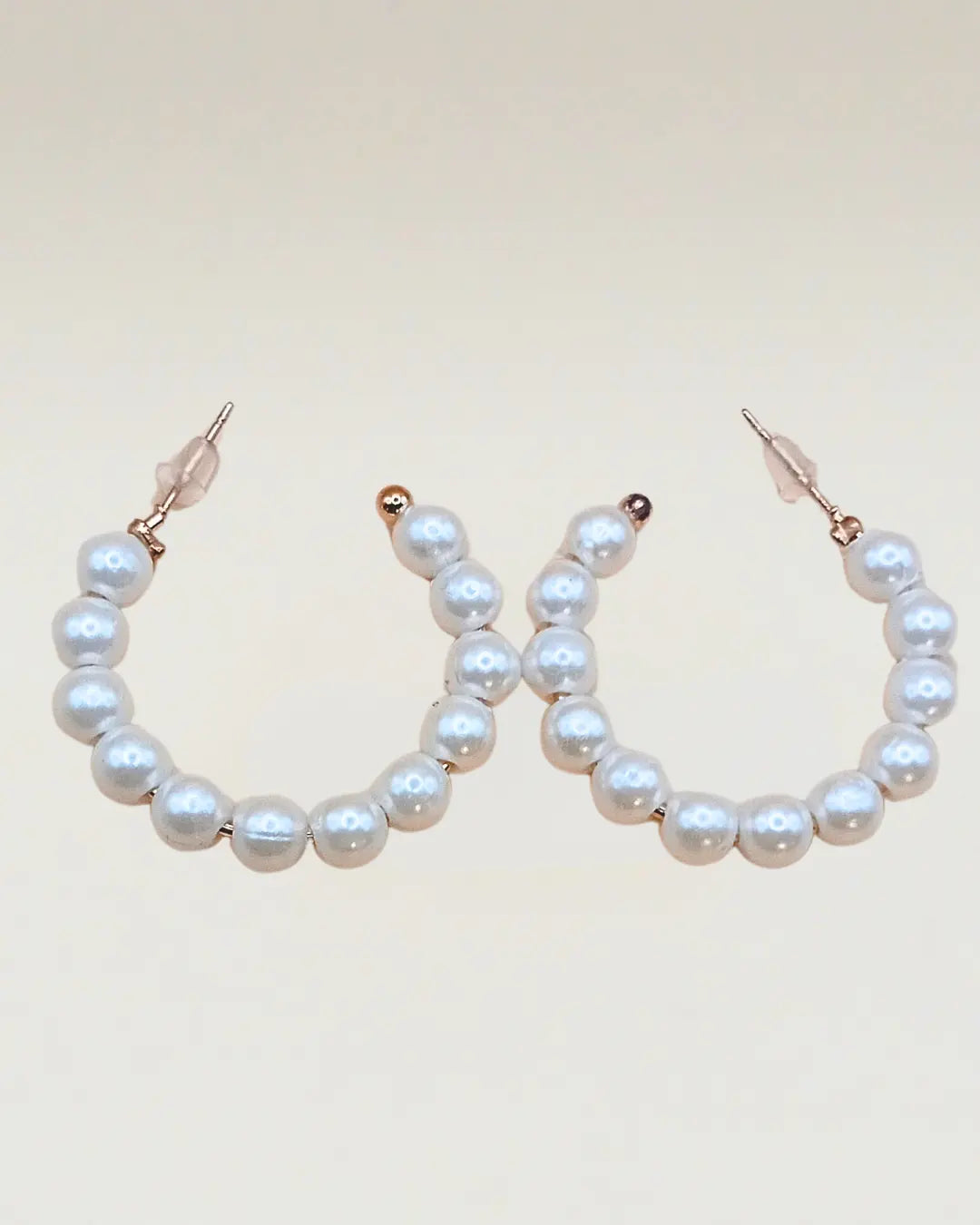 Hoop Pearlish Earrings