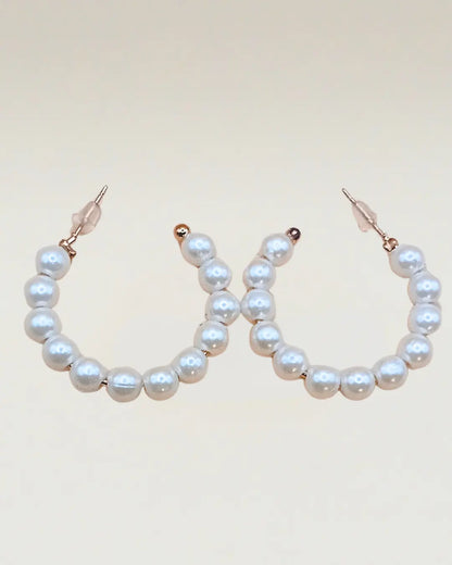 Hoop Pearlish Earrings