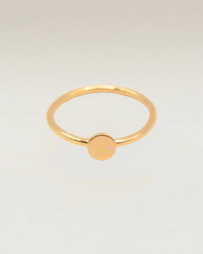 Disc Coin Gold Filled Ring