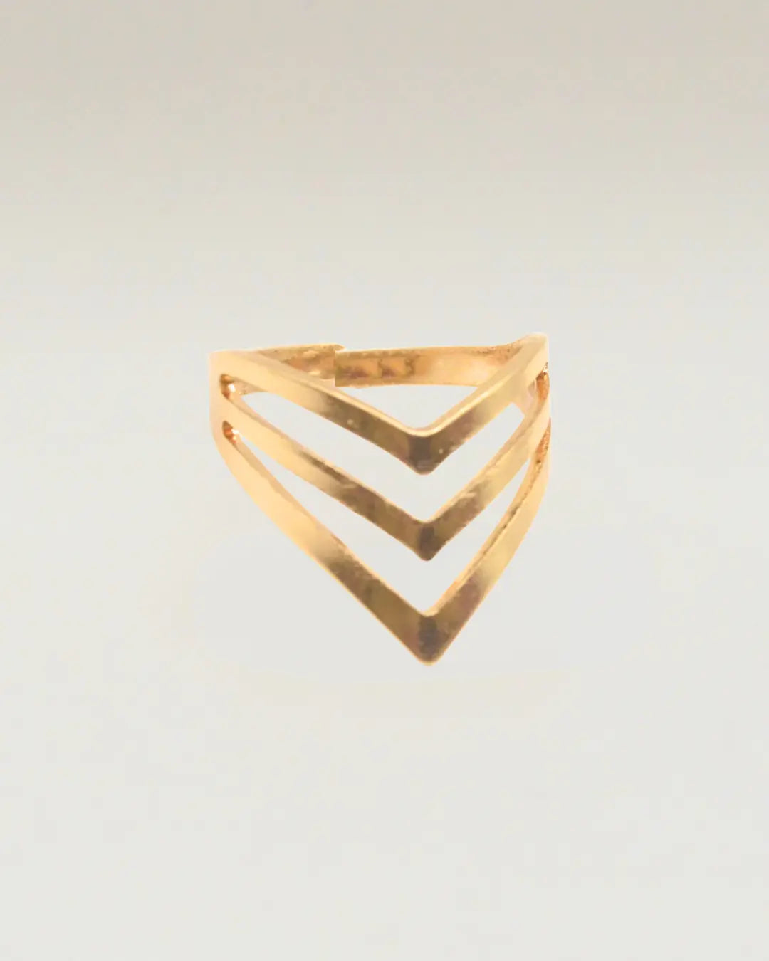 Three V Shape Ring