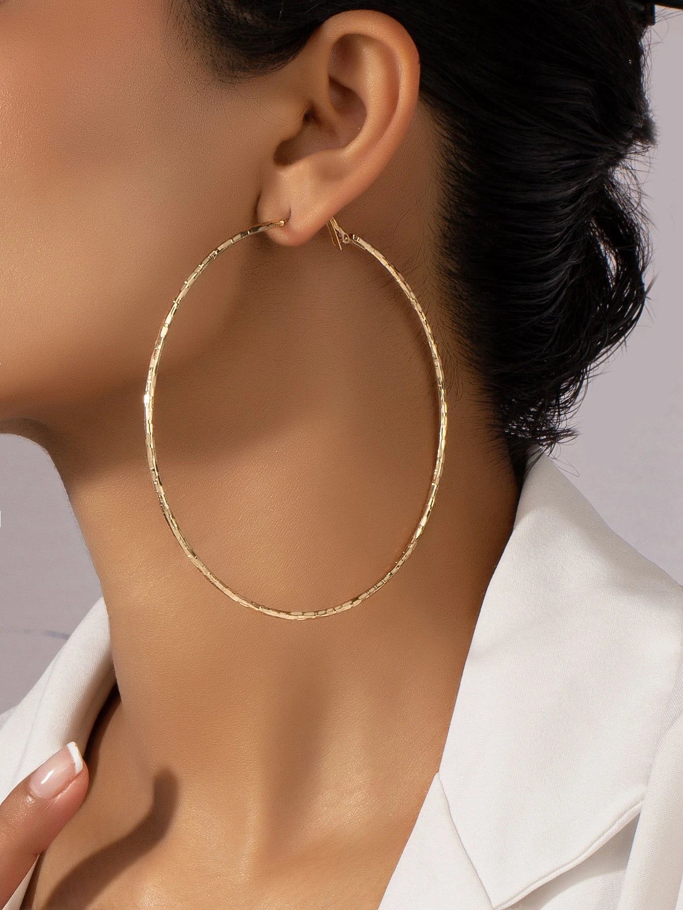 Texture Hoop Earrings