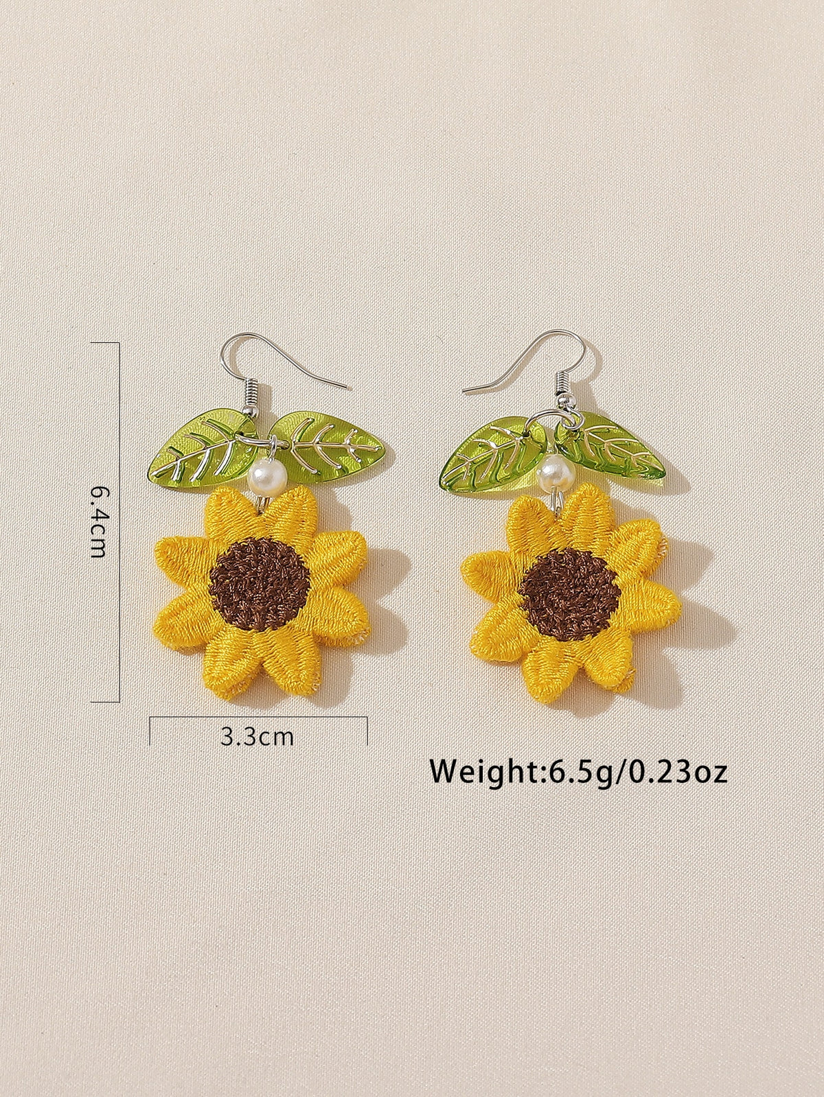 Sunflower & Leaf Charm Drops