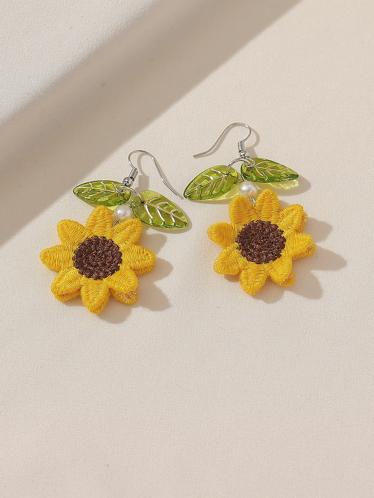 Sunflower & Leaf Charm Drops