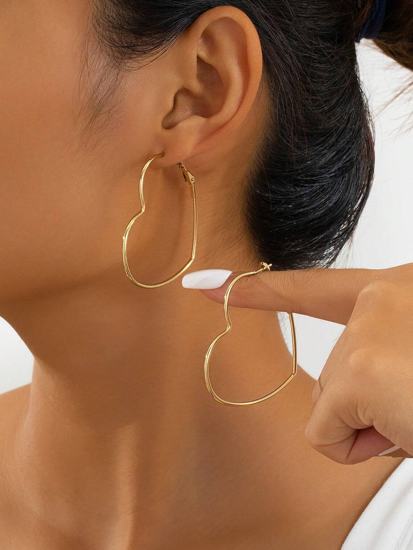 Heart Hoop Earrings