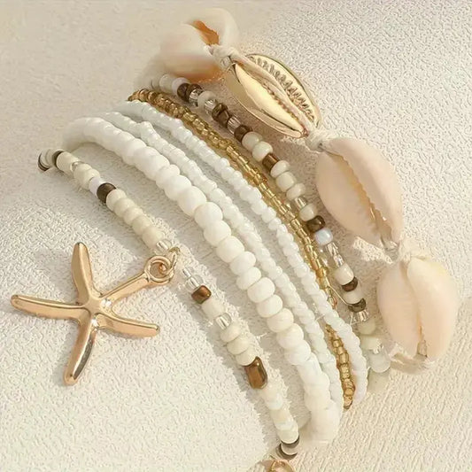 6pcs Beaded Bracelet Set
