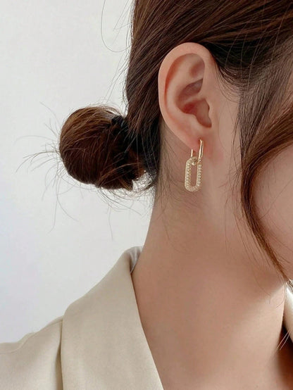 Copper With Zirconia Earrings
