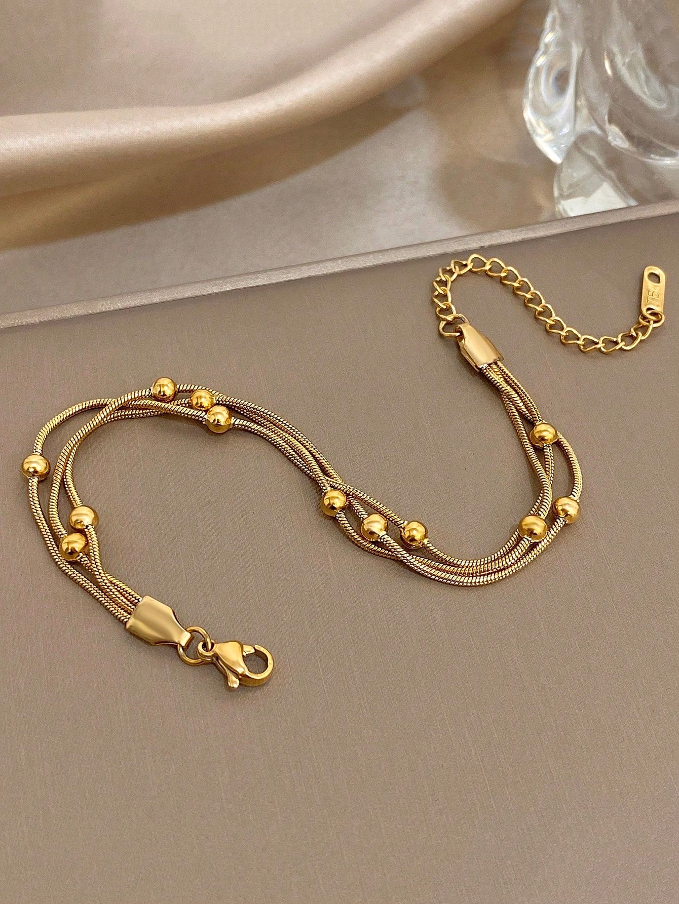 Snake Chain Bead Bracelet