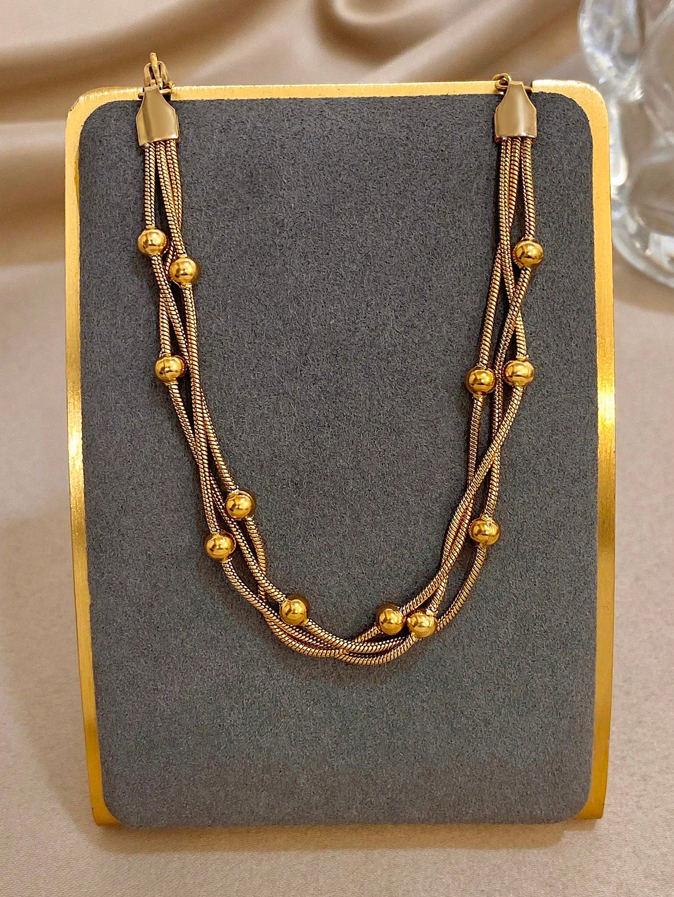 Snake Chain Bead Bracelet