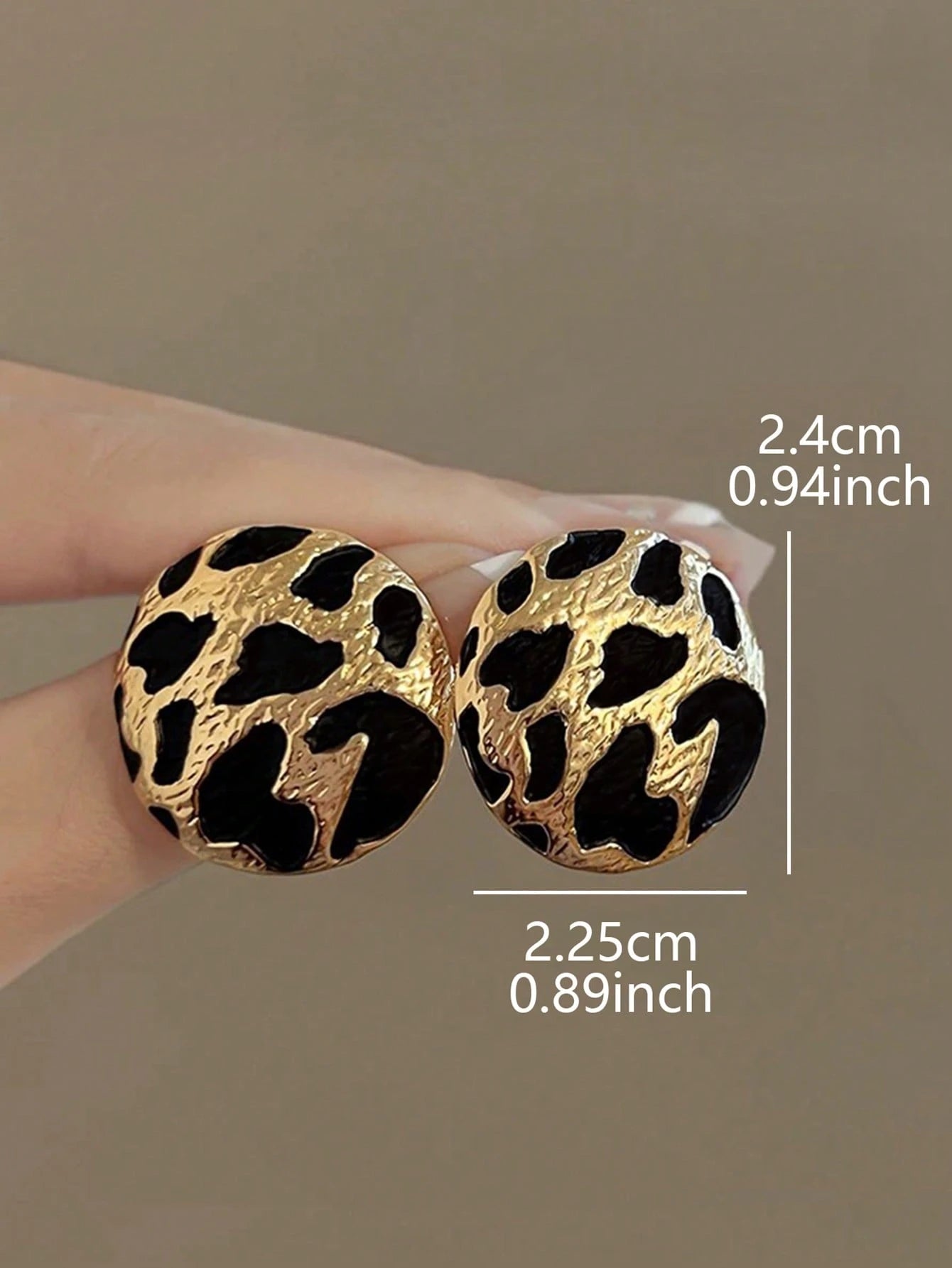 Gold Leopard Earrings
