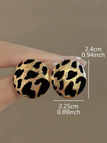 Gold Leopard Earrings