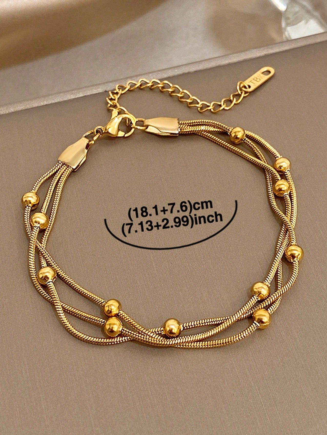 Snake Chain Bead Bracelet