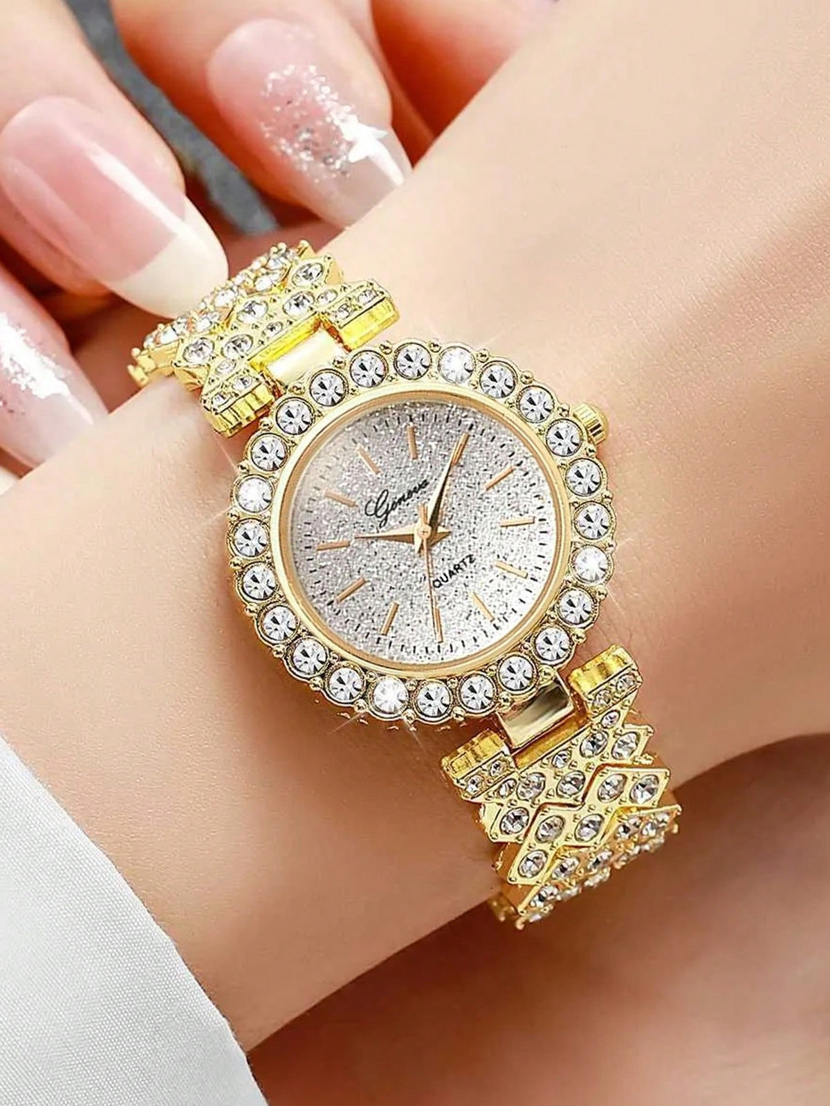 Crystal Watch & Bracelet Set