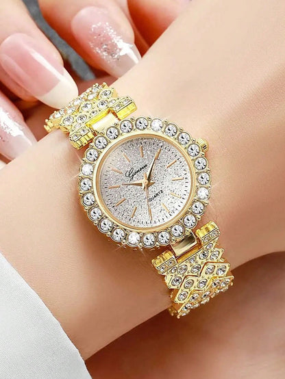 Crystal Watch & Bracelet Set