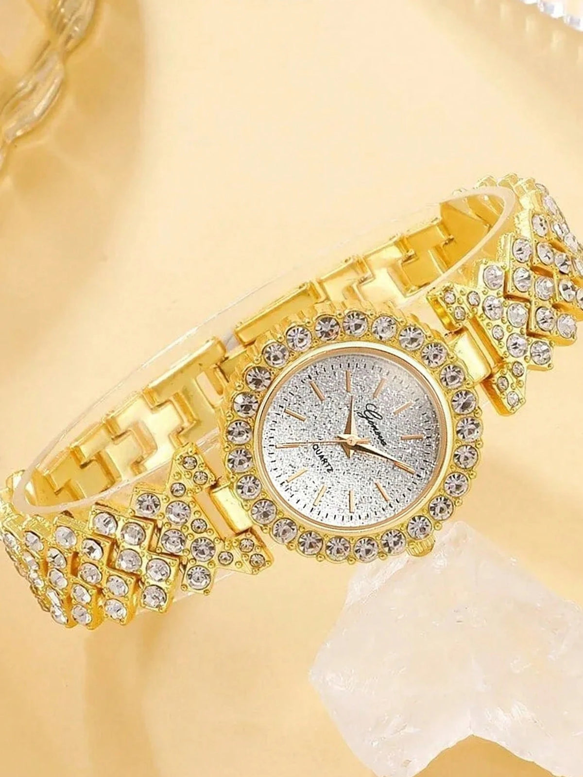Crystal Watch & Bracelet Set