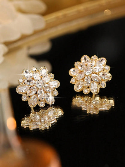 Crystal Flower Earrings