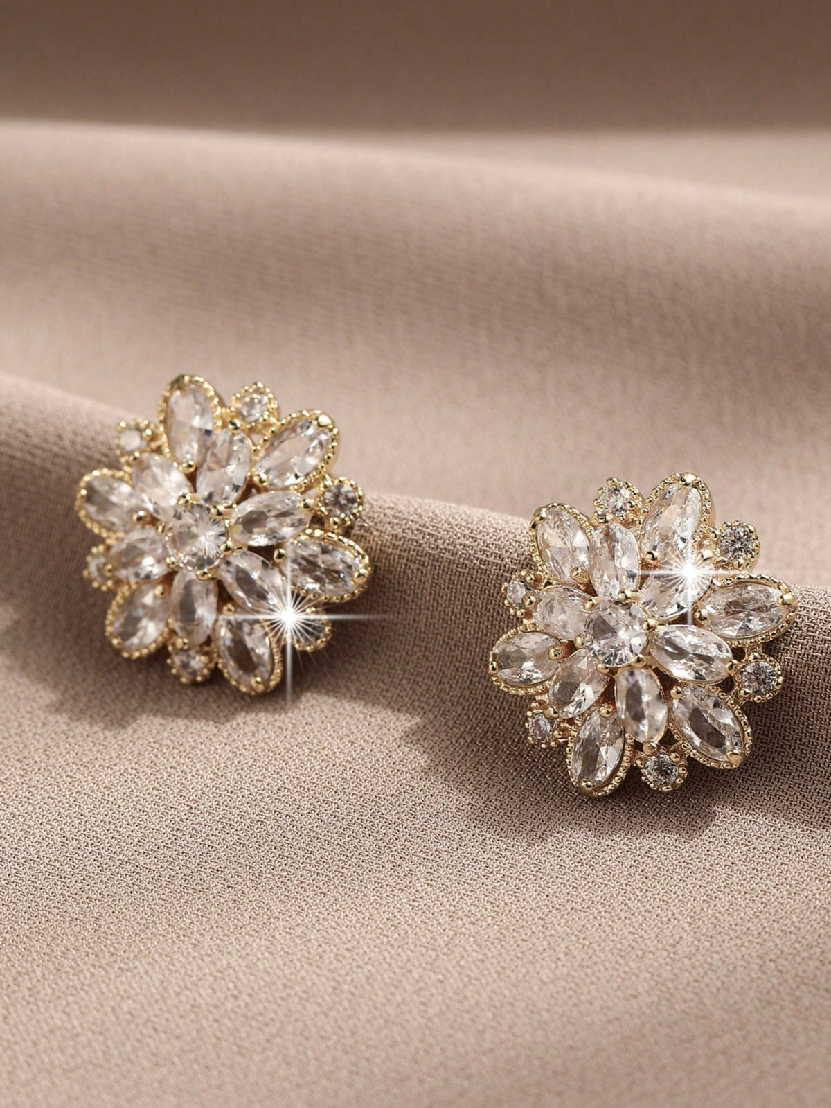 Crystal Flower Earrings