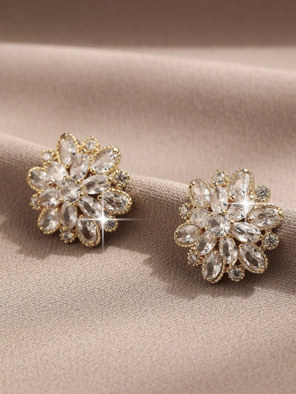 Crystal Flower Earrings
