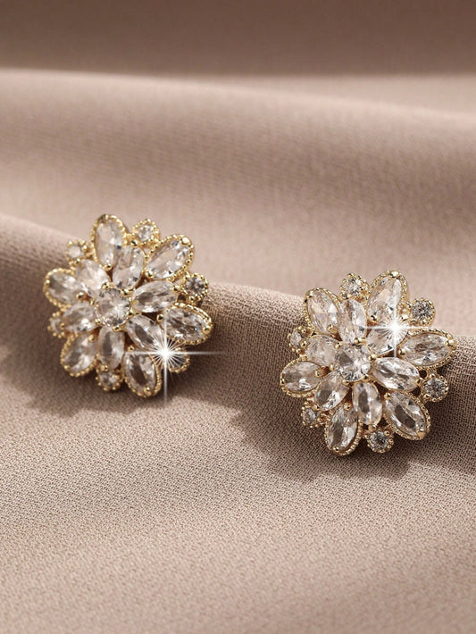 Crystal Flower Earrings