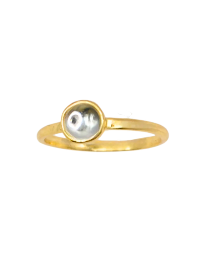 Moonstone gold ring