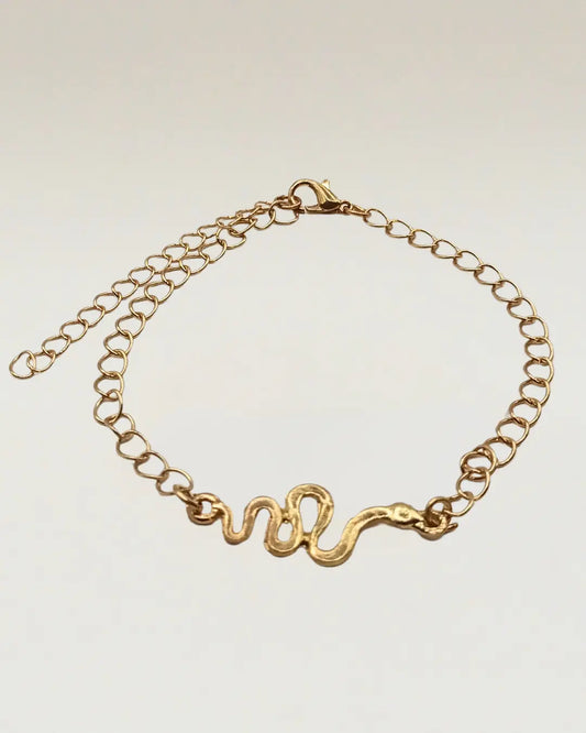 Gold-Tone Snake Bracelet