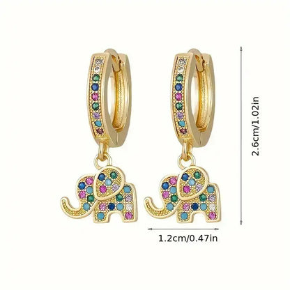 Retro Elephant Earrings