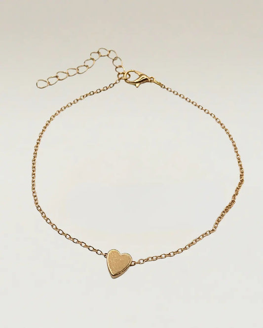 Heart Charm Link Bracelet