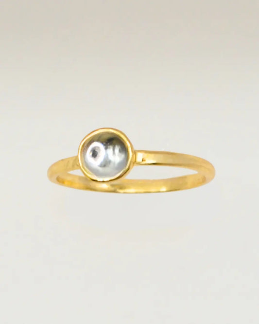 Moonstone gold ring