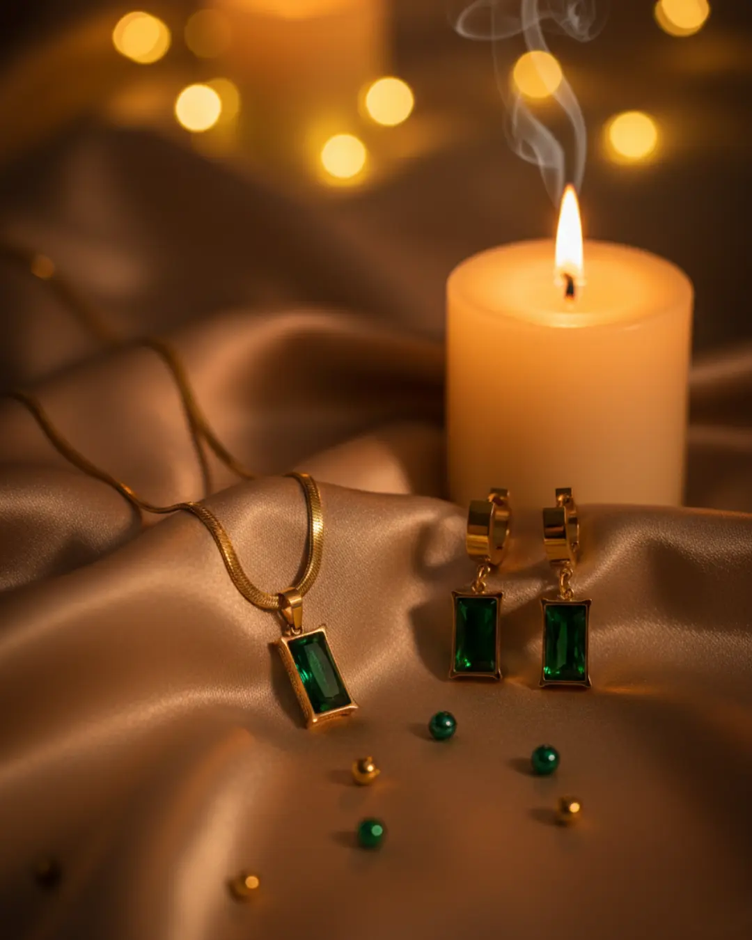 Zirconia Necklace & Earrings Set