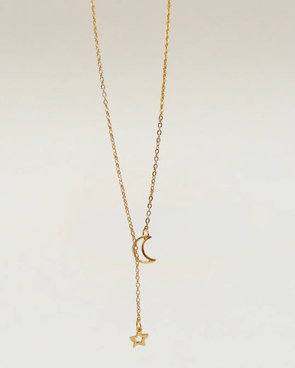 Moon Star Golden Pendant