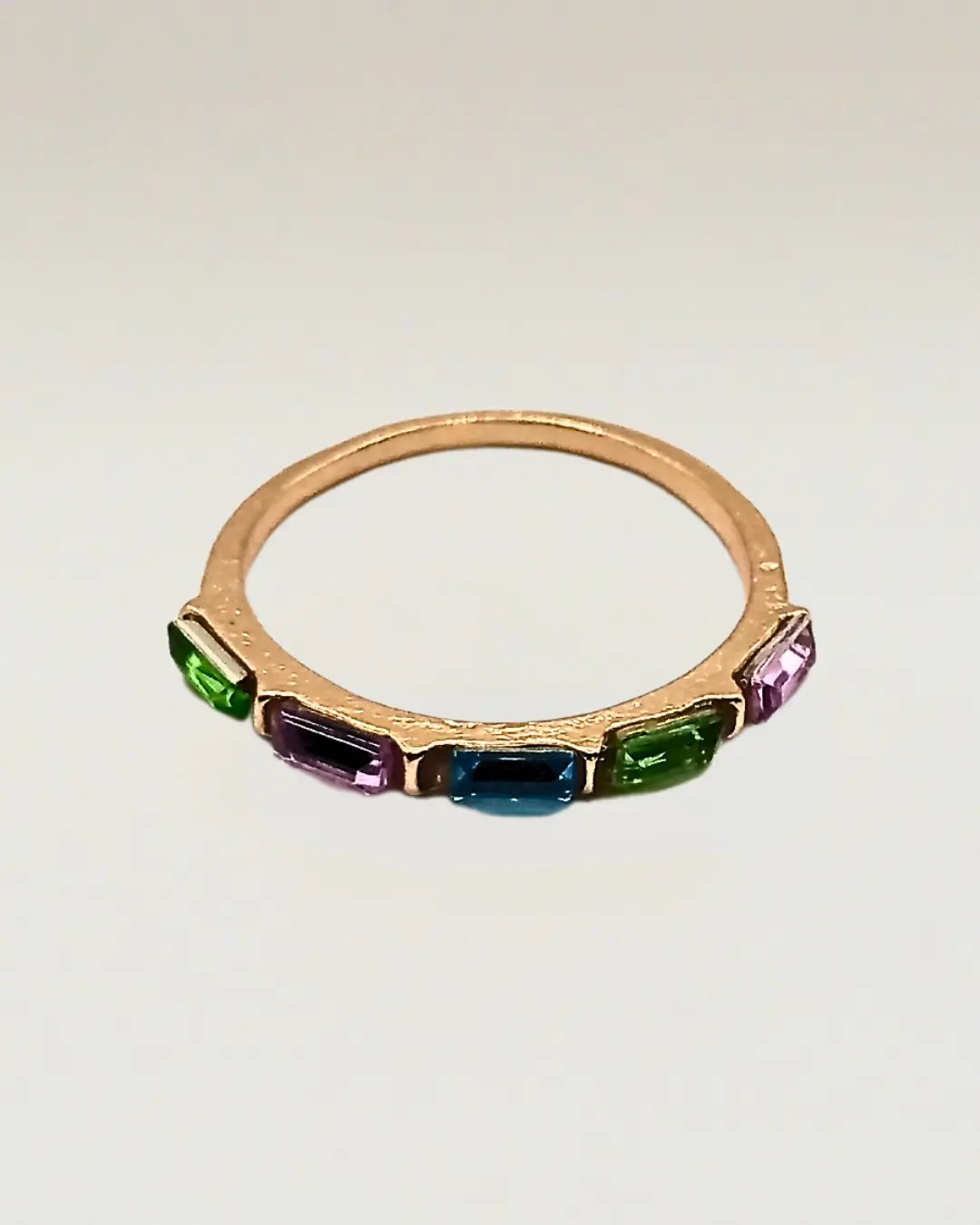 Multi-Gemstone Stacking Ring