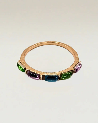Multi-Gemstone Stacking Ring