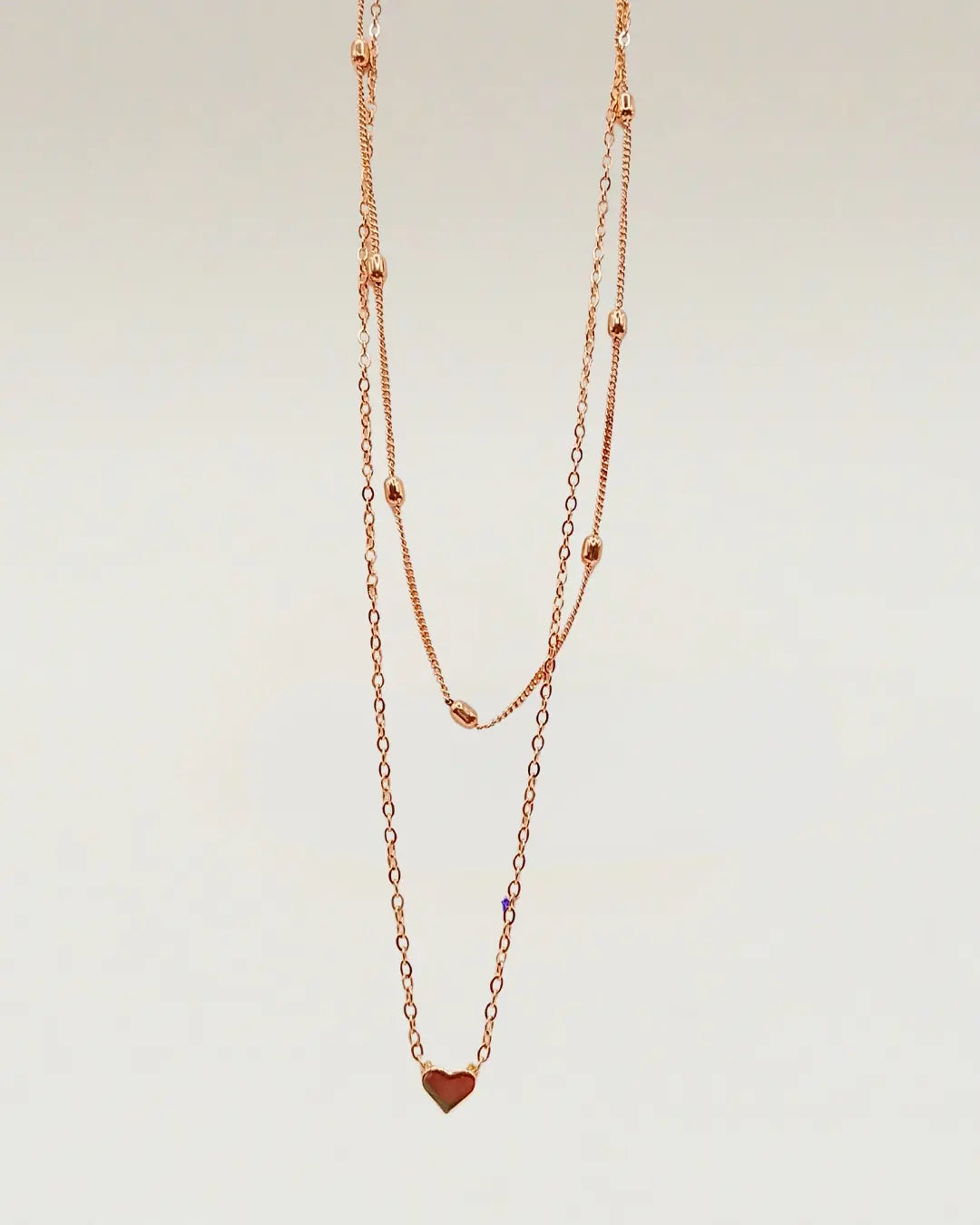 Gold-Plated Heart Layered Necklace