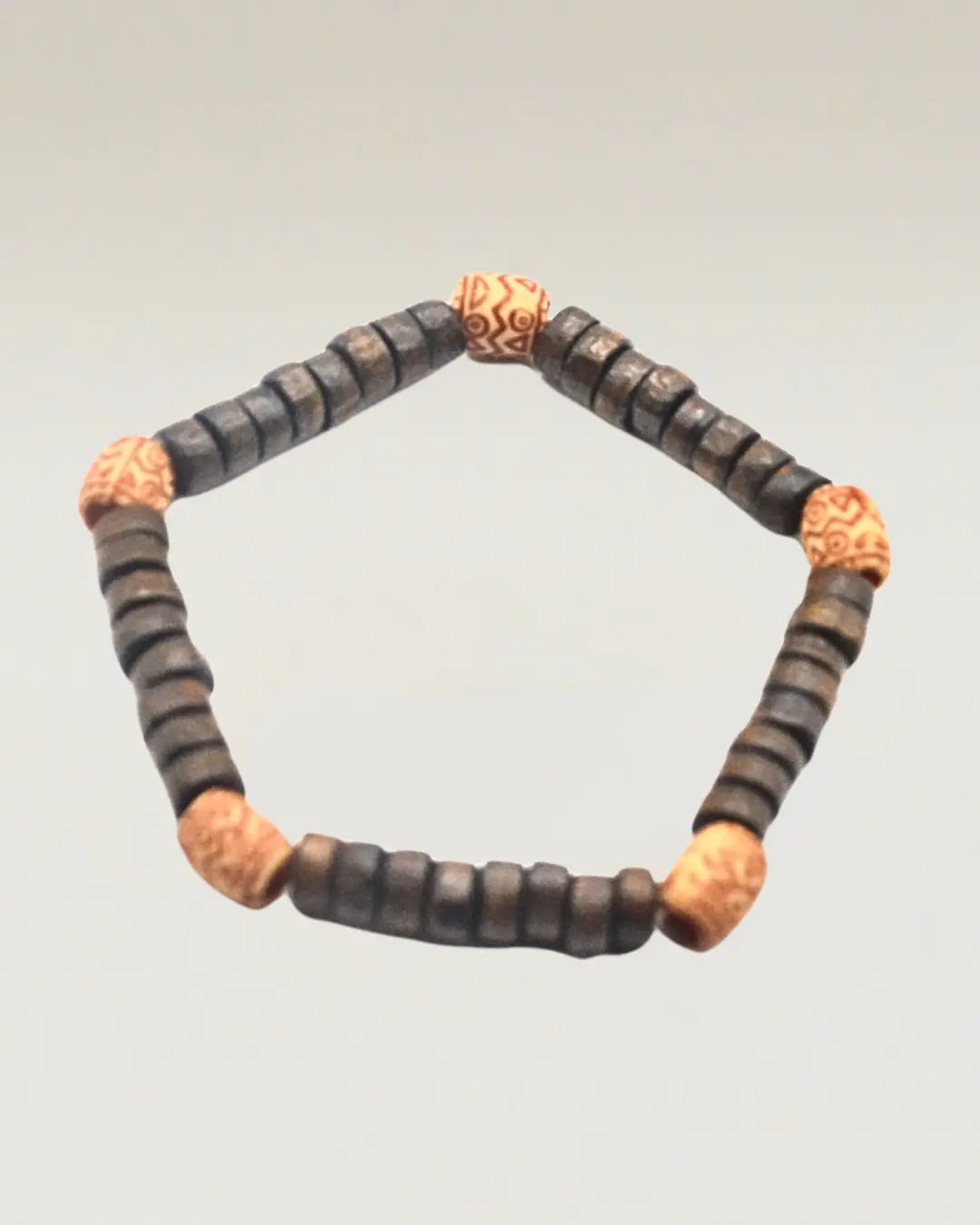 Elegant Wooden Bead Bracelet