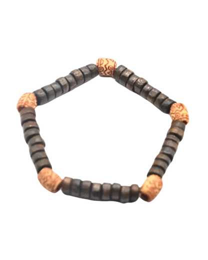 Elegant Wooden Bead Bracelet