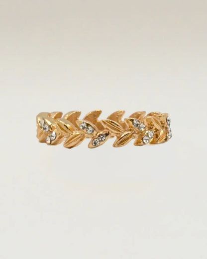Zircon Leaf Ring