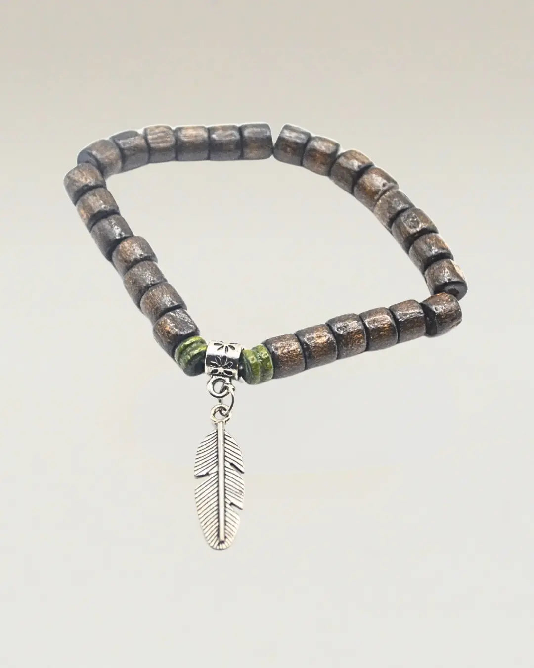 Tribal Feather Charm Bracelet