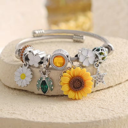 Sunflower Charming Bracelet