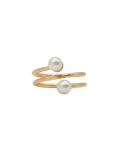 Spiral Pearl Ring