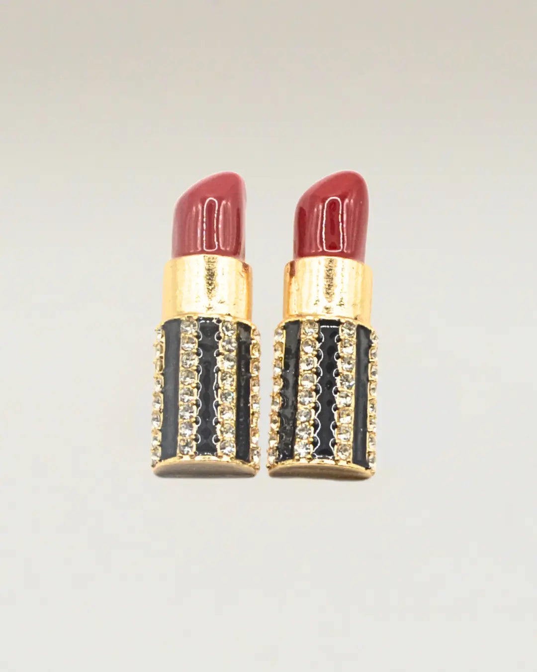 Elegant Red Lipstick Earrings
