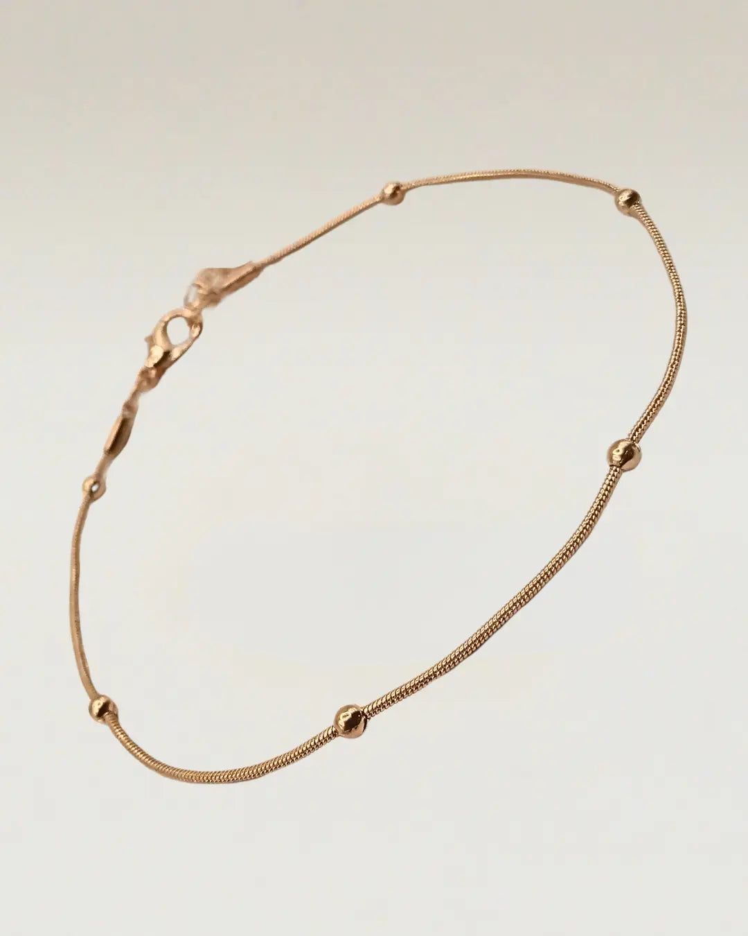 Gold Beaded Chain Bracelet