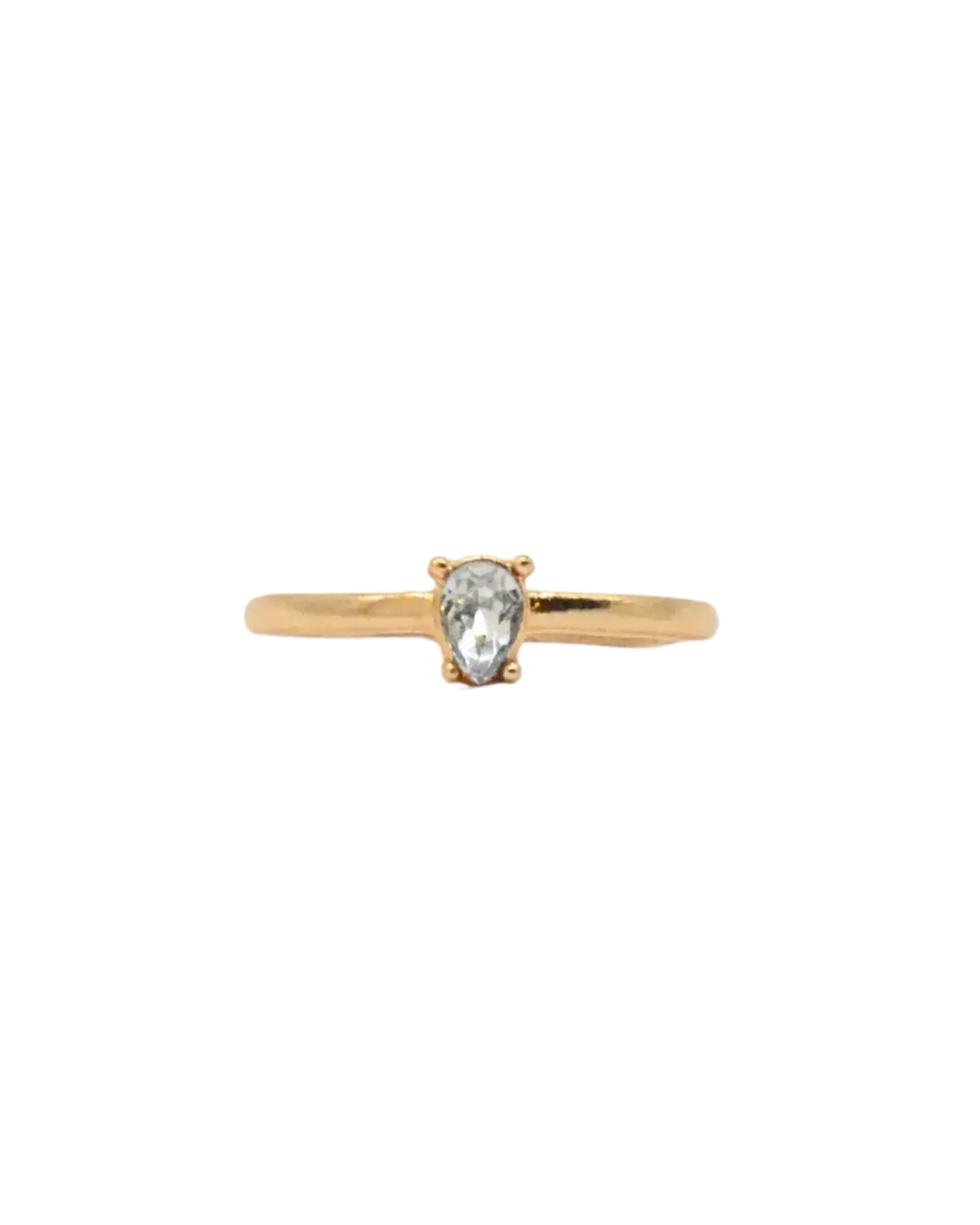 White Stone Ladies Ring