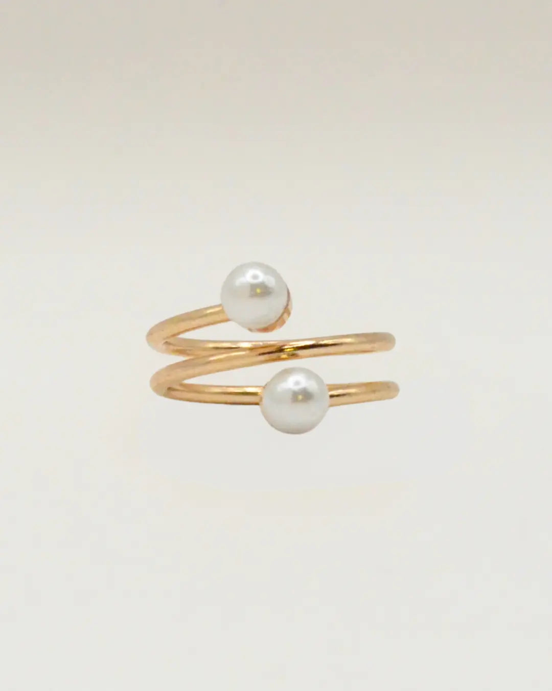 Spiral Pearl Ring