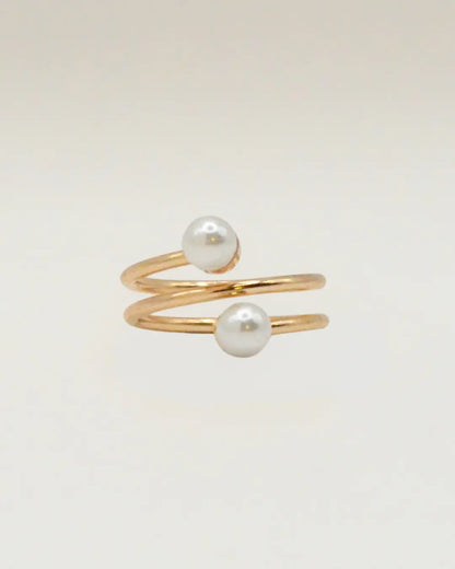 Spiral Pearl Ring