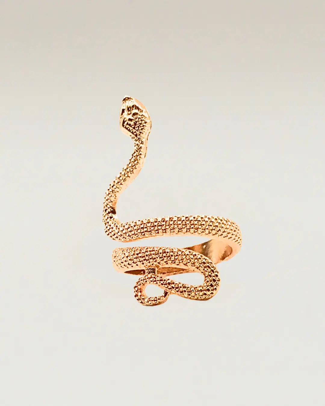 Textured Metal Snake Design Ring