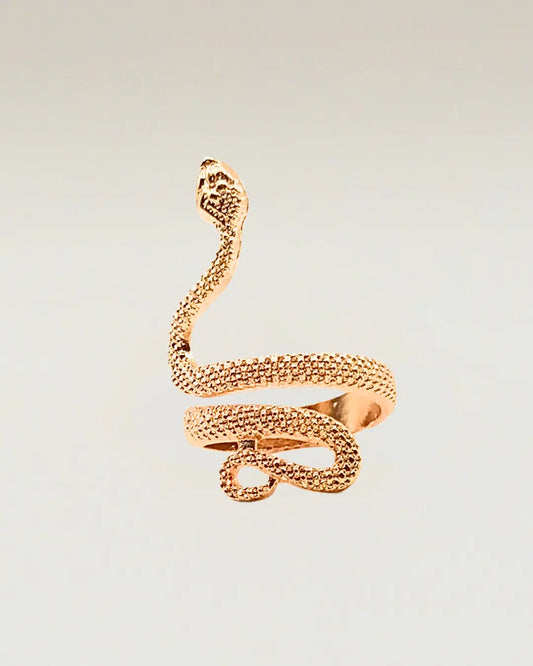 Textured Metal Snake Design Ring